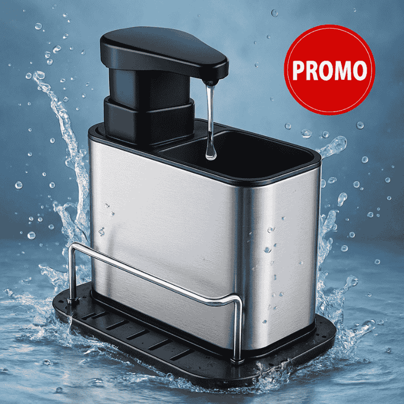DISPENSADOR DE JABON PARA COCINA 3 EN 1 🧼🧽